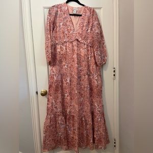 Rachel Zoe Cottagecore Paisley Maxi Dress
